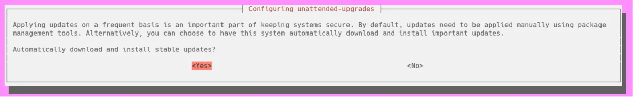 Configuring unattended-upgrades